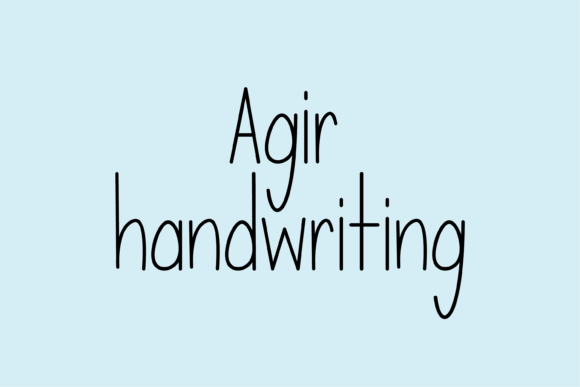 Agir: A Whimsical Handwritten Font for Web Design