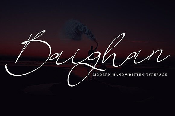 Baighan: The Handwritten Typeface for Modern Web Design
