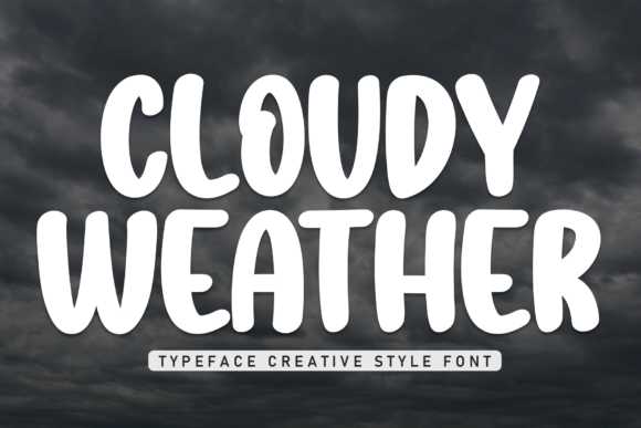 Cloudy Weather Font for Editorial Design