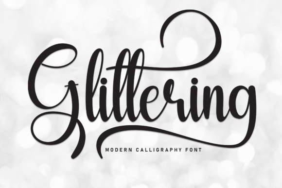 Glittering Font for Web Design Projects