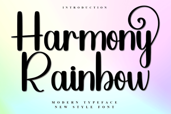 Harmony Rainbow Font for Festive Craft Projects