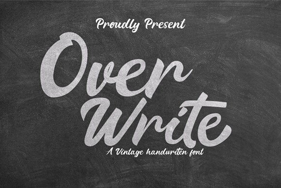 Over Write: A Font That Elevates Handmade Creations