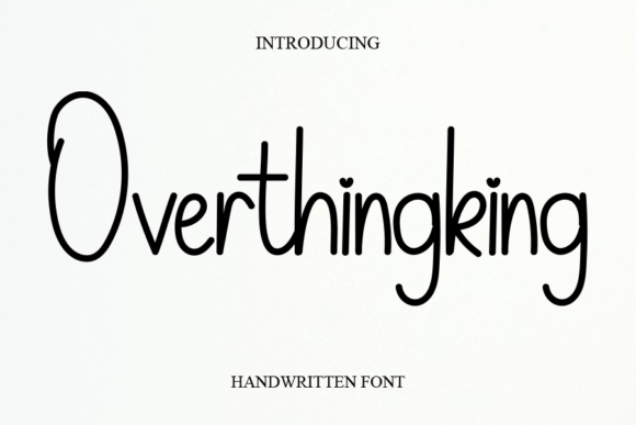 Overthingking Font for Handmade Creations